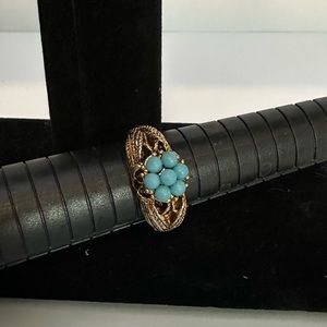 Adjustable Faux Turquoise Ring